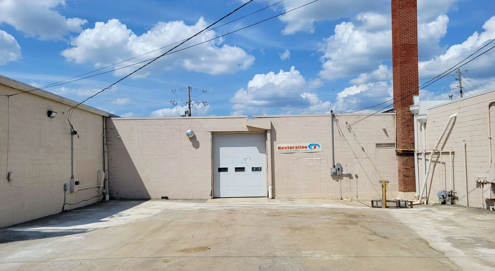 South East Street drive-in doors and rear service area, from sale flyer